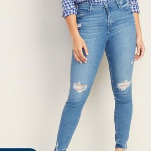 Old Navy Distressed High Rise Rockstar Jeans